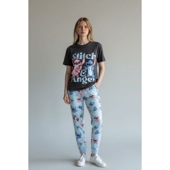 Disney Stitch & Angel Pajama Set XL NWT Primark Lounge Set - Picture 1 of 5